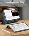 جراب ESR لجهاز iPad Air مقاس 11 بوصة، طراز M3/M2، متوافق مع الجيل السابع/السادس/الخامس/الرابع (2025/2024/2022/2020)، يتميز بتركيب مغناطيسي قوي، وحامل ثلاثي الطيات رفيع، ويدعم قلم Apple Pencil Pro (USB