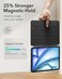 جراب ESR لجهاز iPad Air مقاس 11 بوصة، طراز M3/M2، متوافق مع الجيل السابع/السادس/الخامس/الرابع (2025/2024/2022/2020)، يتميز بتركيب مغناطيسي قوي، وحامل ثلاثي الطيات رفيع، ويدعم قلم Apple Pencil Pro (USB