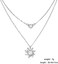 COLORFUL BLING Double Chains Moon and Sun Layered Choker Necklace Sunflower Opal Pendant Necklace Gift for Women