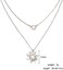COLORFUL BLING Double Chains Moon and Sun Layered Choker Necklace Sunflower Opal Pendant Necklace Gift for Women