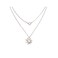 COLORFUL BLING Double Chains Moon and Sun Layered Choker Necklace Sunflower Opal Pendant Necklace Gift for Women