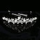 JER Fashion Flower Leaf Faux Pearl Rhinestone Crystal Bridal Tiara Crown Princess Headband For Wedding Prom Silver