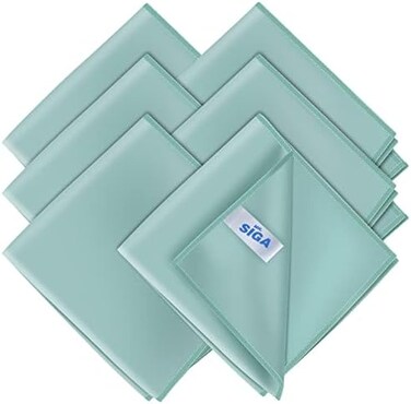 MR.SIGA Ultra Fine Microfiber Cloths for Glass, Pack of 6, 35 x 40 cm 13.7" x 15.7