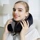 TALLGO Travel Pillow, Best Memory Foam Neck Pillow Head Support Soft Pillow for Sleeping Rest, Airplane CarHome Use (Black