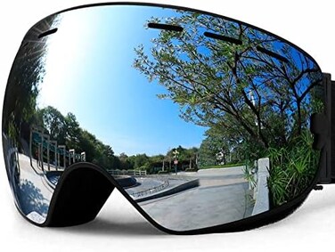 SPOSUNE OTG Skibrille Snow Snowboard Goggle Over Glasses mit Anti-Fog Spherical Dual Interchangable Lens fr Mnner Frauen Jugend Skifahren Snowmobile EyewearHelm Compatible, UV400 Schutz