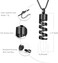 EternityMemory Clear Glass Tube Cremation Urn Jewelry Ashes Holder Necklace Keepsake Memorial Pendant Including Box/Fill Kits