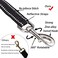 PoyPet 5 Feet Heavy Duty Dog Leash - Car Seat Belt - 2 Handles -Padded Traffic Grip for Extra Control(Pink