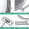 DECLUTTR 8' Wall Mounted Makeup Mirror - 10x Magnifying Vanity Mirror Two-Sided Swivel Extension Bathroom Shaving Mirror, Polished Chrome Finish