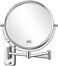 DECLUTTR 8' Wall Mounted Makeup Mirror - 10x Magnifying Vanity Mirror Two-Sided Swivel Extension Bathroom Shaving Mirror, Polished Chrome Finish