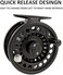 Aventik Z Fly Reel Center Drag System Classic III Graphite Large Arbor Sizes 3/4, 5/6, 7/8 Fly Fishing Reels (5/6