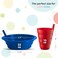 Plaskidy Cereal Bowls with Straws and Kids Straw Cups - Set of 4 Bowls with Straws for Kids, and 4 Straw Cups for Kids BPA Free Dishwasher Safe Great for Kids and Toddlers