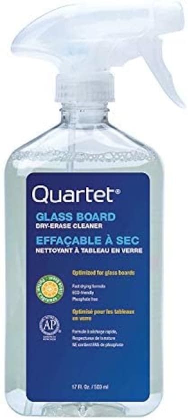 Quartet Glass Dry Erase White Board Cleaner, Whiteboard Cleaning Spray, 17 oz, Orange Scented (562