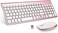 FENIFOX Wireless Keyboard and Mouse, Full-Size Whisper-Quiet Compact Compatible with Mac PC Laptop Tablet Notebook Windows (Sleek Pink Keyboard Combo