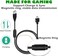 TEKMATTER 2 Pack 10ft PS4 Controller Charging Cable Play and Charger Data Sync Cord for Sony Playstation 4/ PS4 Pro/ PS4 Slim/ PS4 Controllers Microsoft Xbox One X/One S/One Elite/One Controllers (Bla