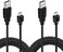 TEKMATTER 2 Pack 10ft PS4 Controller Charging Cable Play and Charger Data Sync Cord for Sony Playstation 4/ PS4 Pro/ PS4 Slim/ PS4 Controllers Microsoft Xbox One X/One S/One Elite/One Controllers (Bla