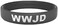 WWJD Black 100% Silicone Wristband - Silicone Rubber Bracelet - Christian Religious Events, Gifts, Support, Causes, Fundraisers, Awareness - Men, Women, Kids