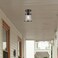 Globe Electric 44301 Charlie 1-Light Outdoor/Indoor Semi-Flush Mount Ceiling Light, Oil Rubbed Bronze, Clear Seeded Glass Shade, Bulb Not Included