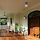 Globe Electric 44301 Charlie 1-Light Outdoor/Indoor Semi-Flush Mount Ceiling Light, Oil Rubbed Bronze, Clear Seeded Glass Shade, Bulb Not Included