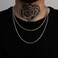FEEL STYLE Men Necklace Stainless Steel Chain Sliver Plated Rope Chain 4mm 26 Inch Necklaces Jewelry
