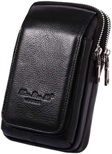 Hebetag Small Leather Belt Bag Phone Wallet Purse for Men Loop Holster Case Waist Pack Travel Messenger Crossbody Pouch with Hook