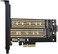 MHQJRH Dual M.2 PCIE Adapter for SATA or PCIE NVMe SSD with Advanced Heat Sink Solution,M.2 SSD NVME (m Keyand SATA (b Key22110 2280 2260 2242 2230 to PCI-e x 4 Host Controller Expansion Card