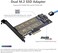 MHQJRH Dual M.2 PCIE Adapter for SATA or PCIE NVMe SSD with Advanced Heat Sink Solution,M.2 SSD NVME (m Keyand SATA (b Key22110 2280 2260 2242 2230 to PCI-e x 4 Host Controller Expansion Card