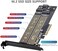 MHQJRH Dual M.2 PCIE Adapter for SATA or PCIE NVMe SSD with Advanced Heat Sink Solution,M.2 SSD NVME (m Keyand SATA (b Key22110 2280 2260 2242 2230 to PCI-e x 4 Host Controller Expansion Card
