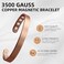 MagEnergy Copper Bracelet for Men and Women 99.9% Pure Copper Bangle 6.5" Adjustable for Arthritis with 8 Magnets for Effective Joint Pain Relief, Arthritis, RSI, Carpal Tunnel