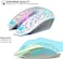 VEGCOO C12 Wireless Gaming Mouse,Rechargeable Mice Silent Click Cordless Mouse with 6 Buttons PC Gaming Mice Advanced Technology with 2.4GHZ Up to 2400DPI for PC Laptop (White