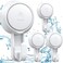 Luxear Suction Hooks Powerful Vacuum Suction Cup Hooks- Heavy Duty Kitchen Suction Cup Holder Shower Hook for Towel Robe Loofah - White Waterproof Suction Holder- for Bathroom Kitchen Restroom (4Pack