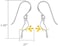 Boma Jewelry Sterling Silver Bird on a Branch 14 KT. Gold Vermeil Dangle Earrings