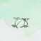 Boma Jewelry Sterling Silver Origami Hummingbird Stud Earrings