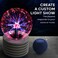Discovery Kids 6" Plasma Globe Lamp with Interactive Electronic Touch and Sound Sensitive Lightning and Tesla Coil, Includes AC Adapter, Glass STEM Lava Lamp-Style Light for Desk, Kids Room, and More
