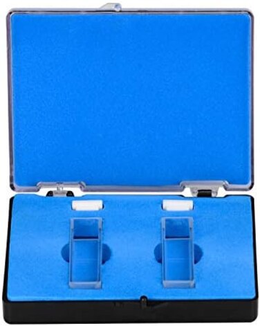 StonyLab Quartz Cuvette, Spectrophotometer Cuvettes 10 mm Path Length, 45 mm Height, 3.5 mL Capacity 2 Pack Quartz Cuvette-2 Pack 2