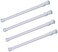 qinsou Tension Rods, 4 Pack 15.7-28 Inches Adjustable Spring Steel Cupboard Bars No Drill Tension Curtain Rod Shower Rod Extendable Width