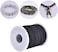 Zealor (White and Black- 2 Roll 1 mm Elastic String Cord Elastic Thread Beading String Cord for Jewellery Making Bracelets Beading 100 Metres/Roll (White and Black