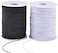 Zealor (White and Black- 2 Roll 1 mm Elastic String Cord Elastic Thread Beading String Cord for Jewellery Making Bracelets Beading 100 Metres/Roll (White and Black