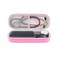 حقيبة سفر BOVKE متوافقة مع سماعة الطبيب 3M Littmann Classic III، وLightweight II S.E، وMDF Acoustica Deluxe، مع مساحة إضافية لمقص طبي، ومقص طوارئ، وقلم إضاءة LED، لون وردي لؤلؤي