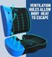 Everlasting Comfort Memory Foam Seat Cushion and Lumbar Support Pillow Combo - Gel Infused and Ventilated Office Desk Chair and Car Tailbone, Coccyx, Sciatica, Back Pain Relief Orthopedic Pad (Black