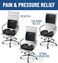 Everlasting Comfort Memory Foam Seat Cushion and Lumbar Support Pillow Combo - Gel Infused and Ventilated Office Desk Chair and Car Tailbone, Coccyx, Sciatica, Back Pain Relief Orthopedic Pad (Black