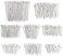 Genie Crafts 1200 Pieces Eye Pins for Jewelry Making, Bulk 20-Gauge Hooks for DIY Earrings, 8 Assorted Lengths (Silver