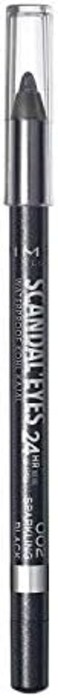 Rimmel Scandaleyes Waterproof Kohl Kajal Eyeliner, Sparkling Black, 0.04 Fl Oz, Pack of 2