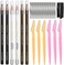 KAIQIKAIXI Waterproof Eyebrows Pencil Tattoo Makeup And Microblading Supplies Kit-Eye Brow Liners In 8 Eyebrow Pens 6 Eyebrow knives 1Eyebrow Pencil Shaper 10 Pencil Sharpeners