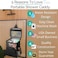 TERRA HOME Portable Shower Caddy Dorm - Foldable Mesh Tote - Dorm Room Essentials - Durable Hanging Travel Bag - Perfect for College Students, Men, Women (Black