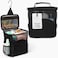 TERRA HOME Portable Shower Caddy Dorm - Foldable Mesh Tote - Dorm Room Essentials - Durable Hanging Travel Bag - Perfect for College Students, Men, Women (Black