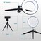 MACTREM LED Ring Light 6" with Tripod Stand for YouTube Video and Makeup, Mini LED Camera Light with Cell Phone Holder Desktop LED Lamp with 3 Light Modes11 Brightness Level (6