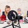 MACTREM LED Ring Light 6" with Tripod Stand for YouTube Video and Makeup, Mini LED Camera Light with Cell Phone Holder Desktop LED Lamp with 3 Light Modes11 Brightness Level (6