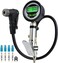 CycloSpirit Digital Bicycle Tire Inflator Gauge with Auto-Select Valve Type - Presta and Schrader Air Compressor Tool
