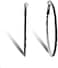 Silver Plated Women Hoop Earrings Bridal Wedding Black White Pink Crystal Rhinestone Earrings