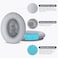 وسادات أذن بديلة من Aurivor لسماعات Bose Quiet-Comfort QC 35 (ii25 15 2)، ووسادة محسّنة لسماعات QC35 (iiQC25 QC15 QC2 SoundTrue/SoundLink AE2/AE2i/AE2w ذات التصميم المحيط بالأذن (فضية)